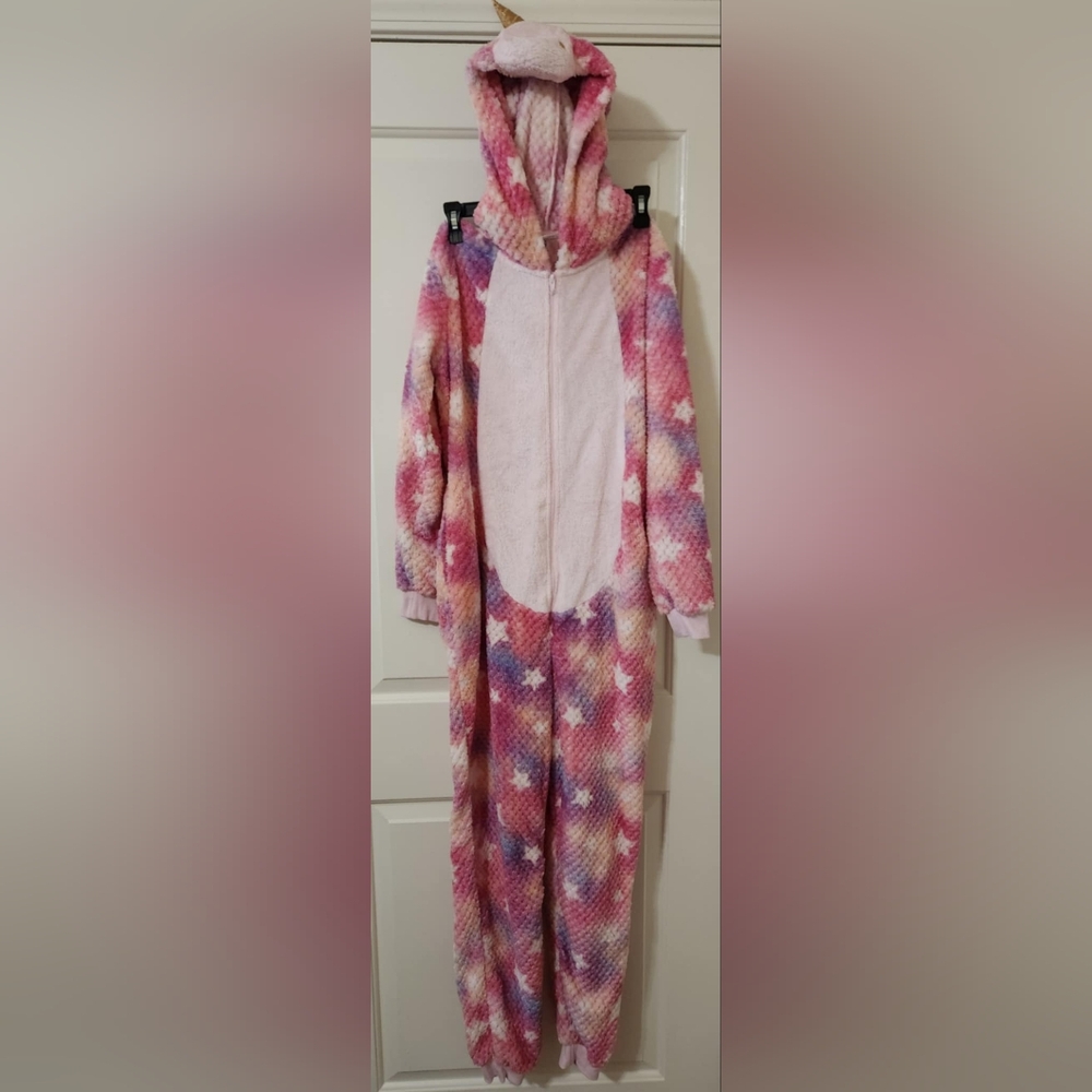 Adult Pink and Cream Unicorn Onesie